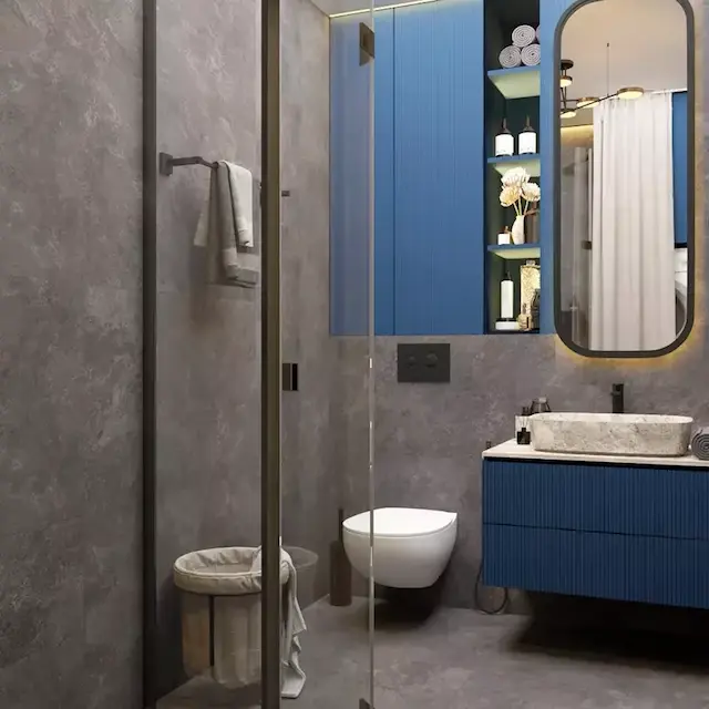 Bathroom project in the residential complex &quot;Aquamarine&quot;