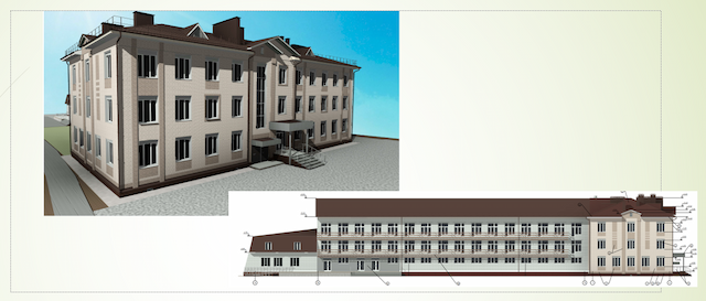 Reconstruction of a hotel and restaurant complex in Kotlas, Arkhangelsk region.